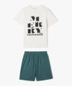 Pyjashort bicolore spécial Noël garçon